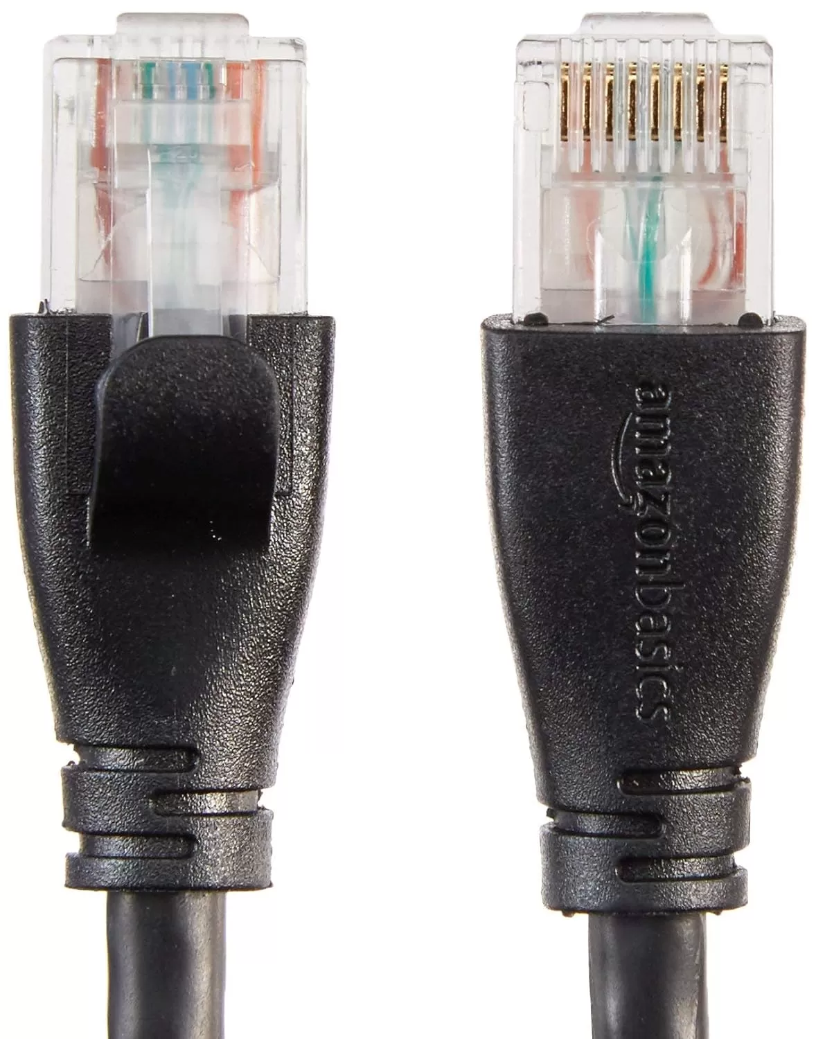 imageAmazon Basics RJ45 Cat6 Ethernet Network Cable for Fast Gaming 1Gbps Transfer Speed Durable GoldPlated Connectors 25 Foot 76 Meters Black10 Foot
