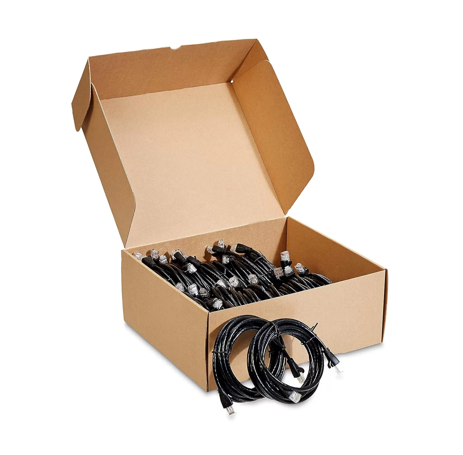 imageAmazon Basics RJ45 Cat6 Ethernet Network Cable for Fast Gaming 1Gbps Transfer Speed Durable GoldPlated Connectors 25 Foot 76 Meters Black10 Foot