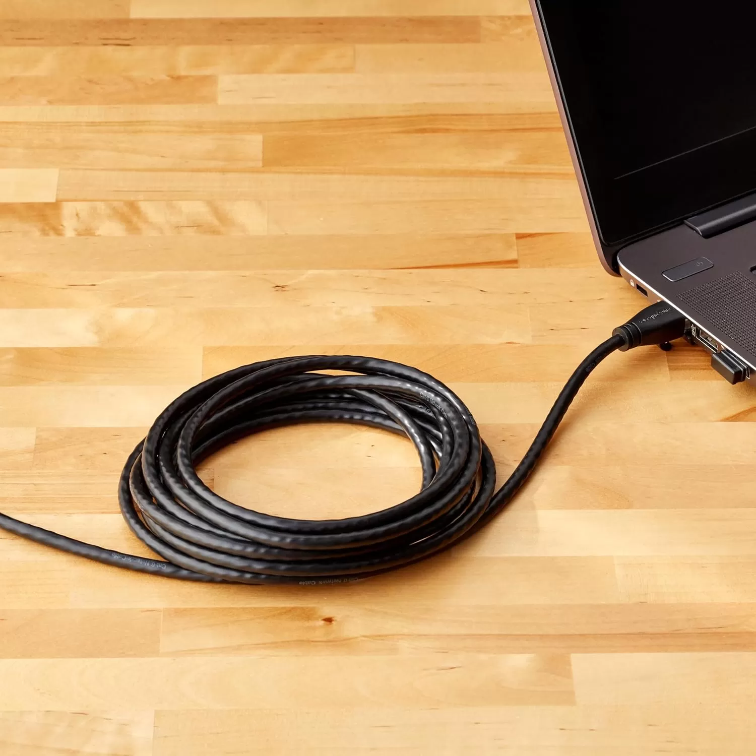 imageAmazon Basics RJ45 Cat6 Ethernet Network Cable for Fast Gaming 1Gbps Transfer Speed Durable GoldPlated Connectors 25 Foot 76 Meters Black10 Foot