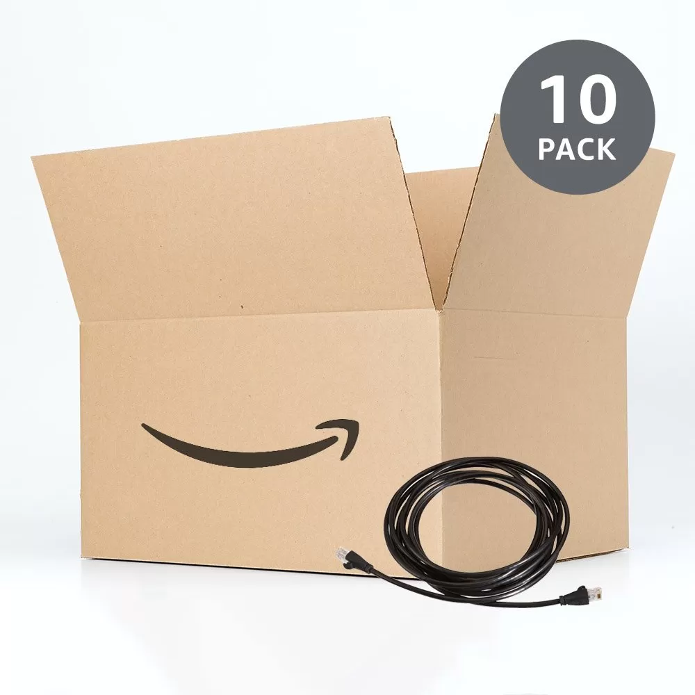 imageAmazon Basics RJ45 Cat6 Ethernet Network Cable for Fast Gaming 1Gbps Transfer Speed Durable GoldPlated Connectors 25 Foot 76 Meters Black14 Foot