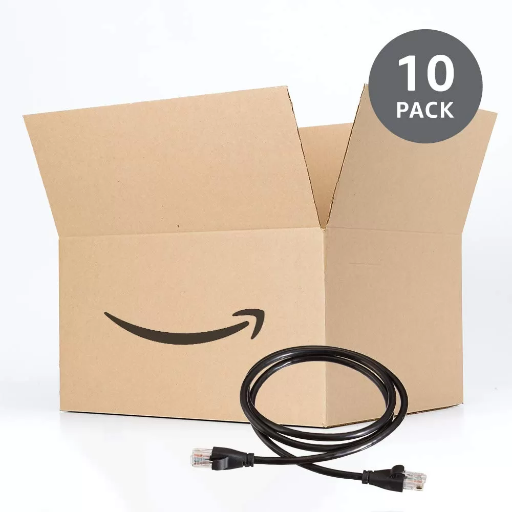 imageAmazon Basics RJ45 Cat6 Ethernet Network Cable for Fast Gaming 1Gbps Transfer Speed Durable GoldPlated Connectors 25 Foot 76 Meters Black3 Foot