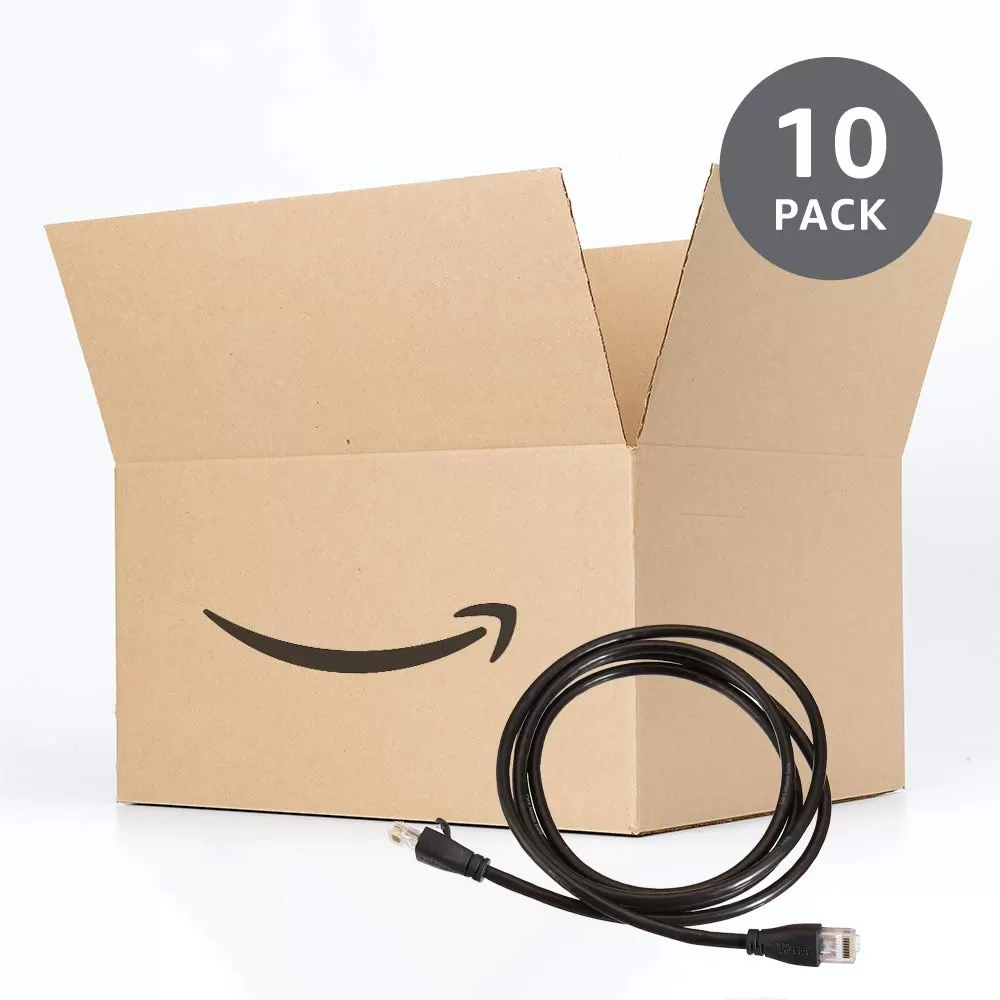 imageAmazon Basics RJ45 Cat6 Ethernet Network Cable for Fast Gaming 1Gbps Transfer Speed Durable GoldPlated Connectors 25 Foot 76 Meters Black5 Foot