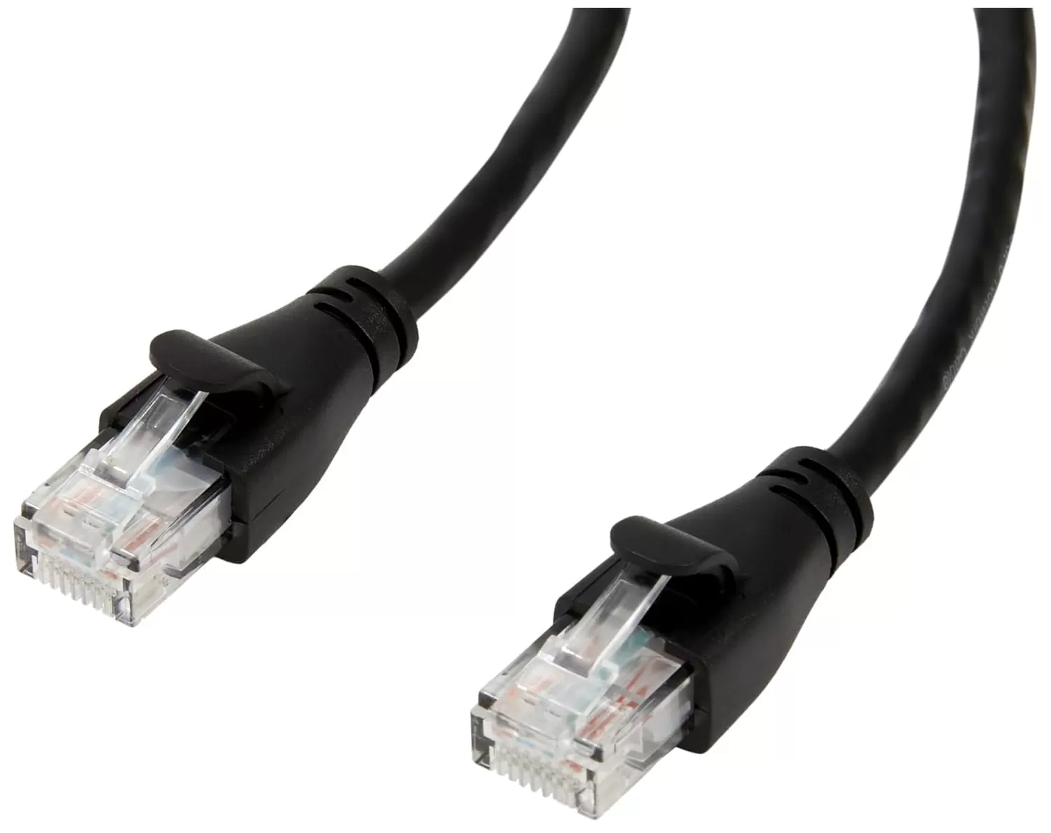 imageAmazon Basics RJ45 Cat6 Ethernet Network Cable for Fast Gaming 1Gbps Transfer Speed Durable GoldPlated Connectors 25 Foot 76 Meters Black5 Foot