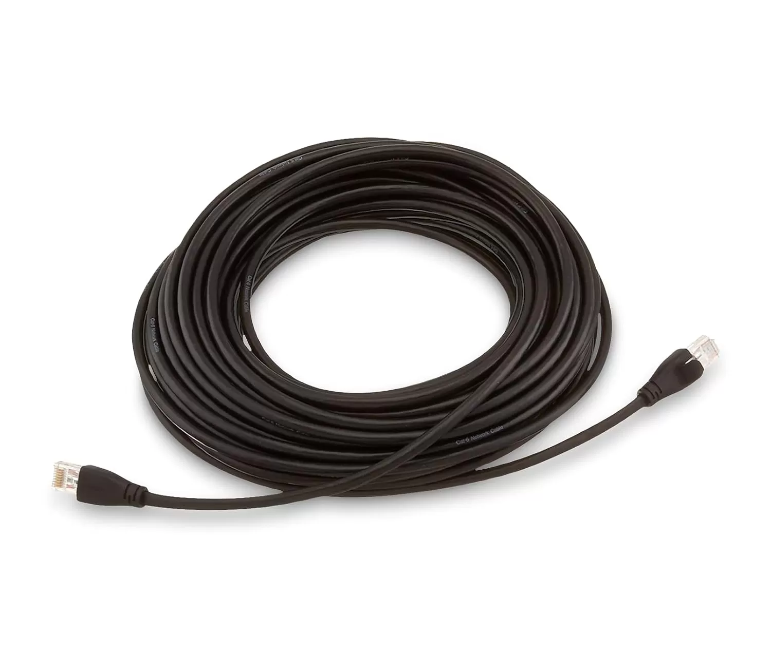 imageAmazon Basics RJ45 Cat6 Ethernet Network Cable for Fast Gaming 1Gbps Transfer Speed Durable GoldPlated Connectors 25 Foot 76 Meters Black50 Foot