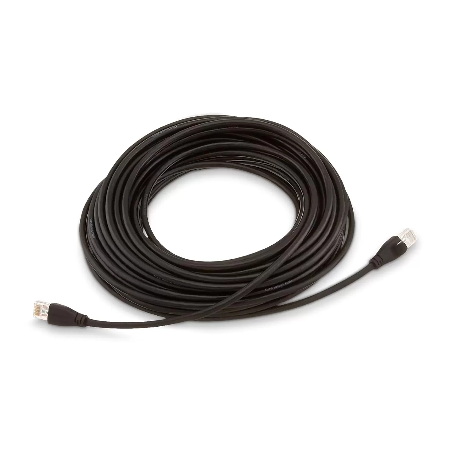 imageAmazon Basics RJ45 Cat6 Ethernet Network Cable for Fast Gaming 1Gbps Transfer Speed Durable GoldPlated Connectors 25 Foot 76 Meters Black50 Foot