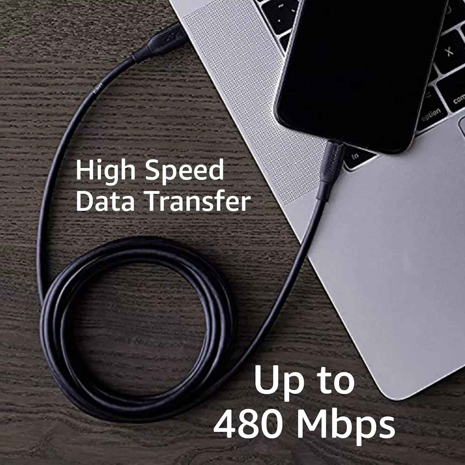 imageAmazon Basics USB20 Type C to Lightning Cable MFi Certified 6 Feet WhiteBlack