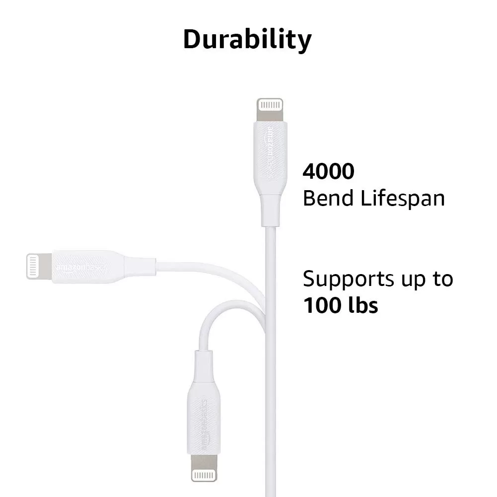 imageAmazon Basics USB20 Type C to Lightning Cable MFi Certified 6 Feet WhiteWhite