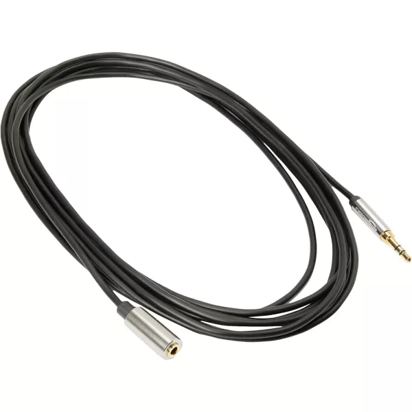 imageAmazon Basics 35mm Aux Jack Audio Extension Cable Male to Female Adapter for Headphone or Smartphone 6 Foot Black12 Feet