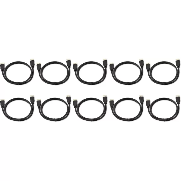 imageAmazon Basics DisplayPort to DisplayPort HD Display Cable  6 Feet 52 Count Black10Pack