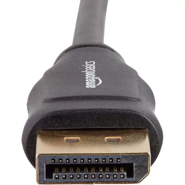 imageAmazon Basics DisplayPort to DisplayPort HD Display Cable  6 Feet 52 Count Black1Pack