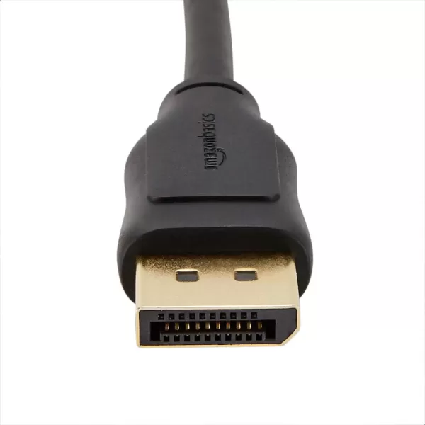 imageAmazon Basics DisplayPort to DisplayPort HD Display Cable  6 Feet 52 Count BlackCase of 52