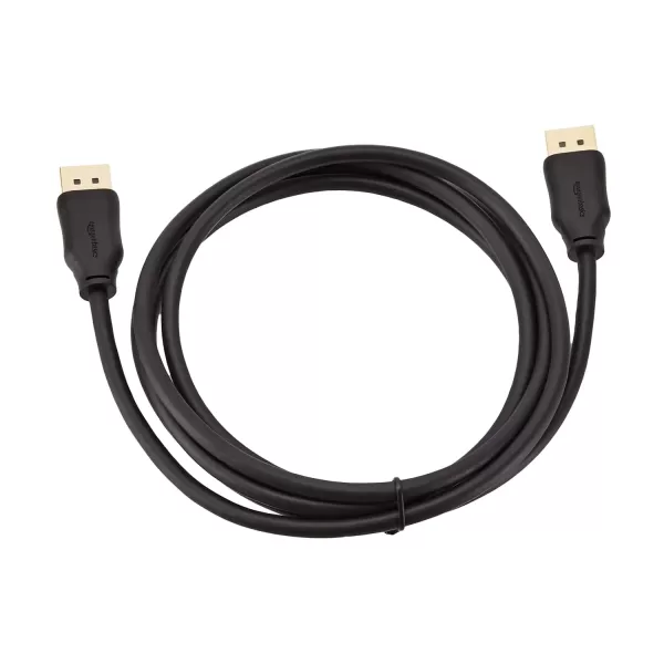imageAmazon Basics DisplayPort to DisplayPort HD Display Cable  6 Feet 52 Count BlackCase of 52