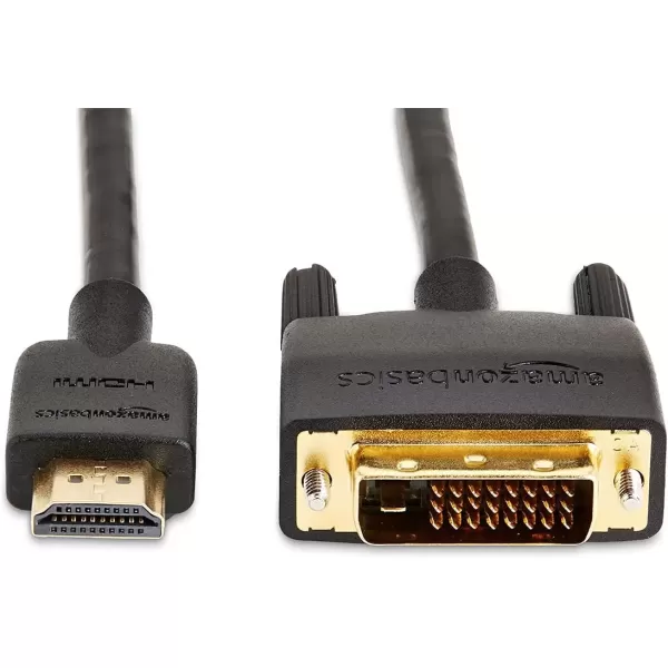 imageAmazon Basics HDMI to DVI Adapter Cable BiDirectional 1080p Gold Plated Black 6 Feet 36Packs