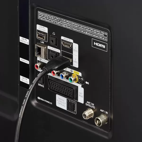 imageAmazon Basics HighSpeed 4K Ultra HD HDMI 20 CableCord 3ft  09m 18 Gbps 60 Hz 2160p 48 bit MaletoMale Ethernet Ready 3D Black3 Feet
