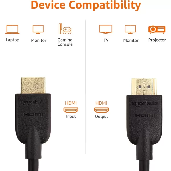 imageAmazon Basics HighSpeed 4K Ultra HD HDMI 20 CableCord 6 feet 1Pack Case of 84 18 Gbps 60 Hz 2160p 48 bit MaletoMale Ethernet Ready 3D Black10 Feet