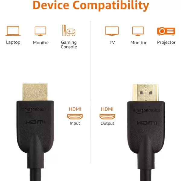 imageAmazon Basics HighSpeed 4K Ultra HD HDMI 20 CableCord 6 feet 1Pack Case of 84 18 Gbps 60 Hz 2160p 48 bit MaletoMale Ethernet Ready 3D Black3 Feet