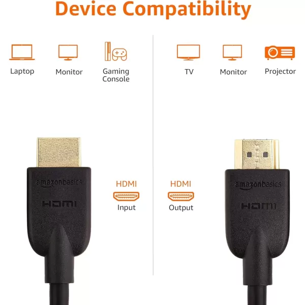 imageAmazon Basics HighSpeed 4K Ultra HD HDMI 20 CableCord 6 feet 1Pack Case of 84 18 Gbps 60 Hz 2160p 48 bit MaletoMale Ethernet Ready 3D Black6 Feet
