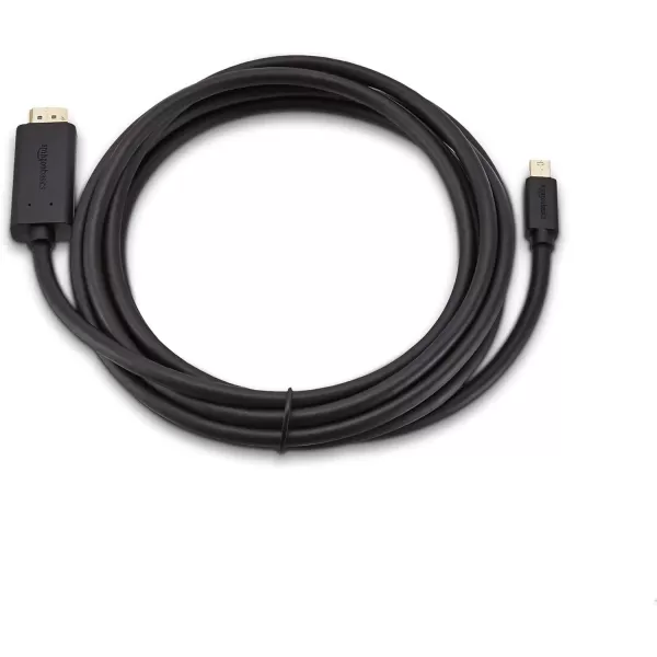imageAmazon Basics Mini DisplayPort Male to HDMI Male Cable 1080p GoldPlated Plugs 6 Foot Black for Personal Computer10Feet