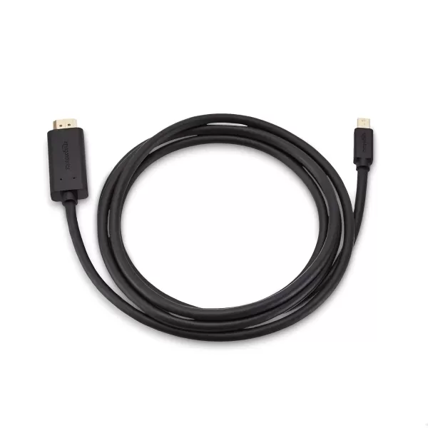 imageAmazon Basics Mini DisplayPort Male to HDMI Male Cable 1080p GoldPlated Plugs 6 Foot Black for Personal Computer6Feet