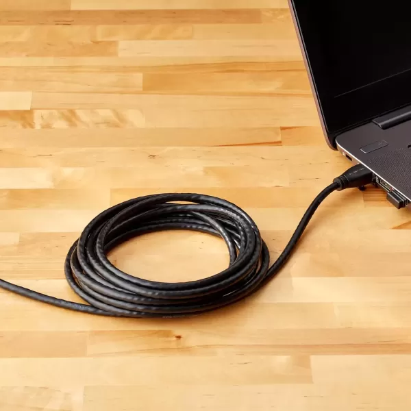 imageAmazon Basics RJ45 Cat6 Ethernet Network Cable for Fast Gaming 1Gbps Transfer Speed Durable GoldPlated Connectors 25 Foot 76 Meters Black10 Foot
