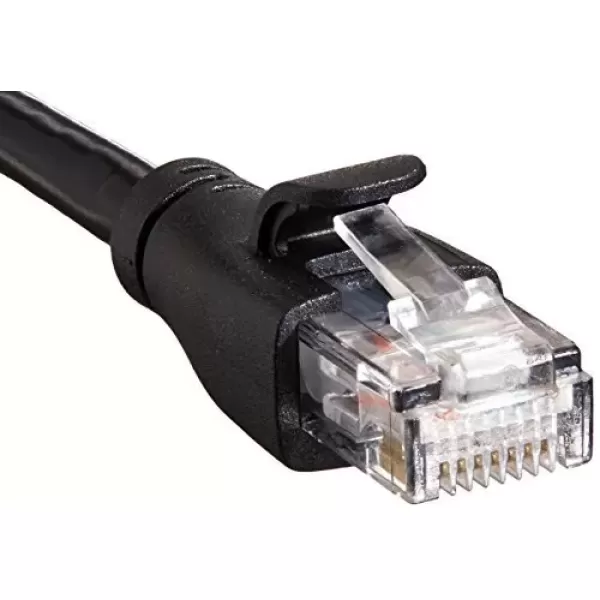 imageAmazon Basics RJ45 Cat6 Ethernet Network Cable for Fast Gaming 1Gbps Transfer Speed Durable GoldPlated Connectors 25 Foot 76 Meters Black14 Foot