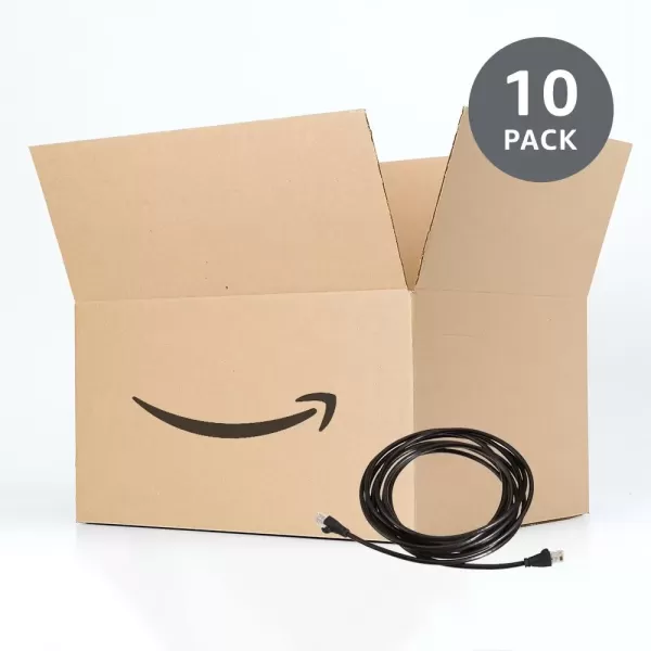 imageAmazon Basics RJ45 Cat6 Ethernet Network Cable for Fast Gaming 1Gbps Transfer Speed Durable GoldPlated Connectors 25 Foot 76 Meters Black14 Foot