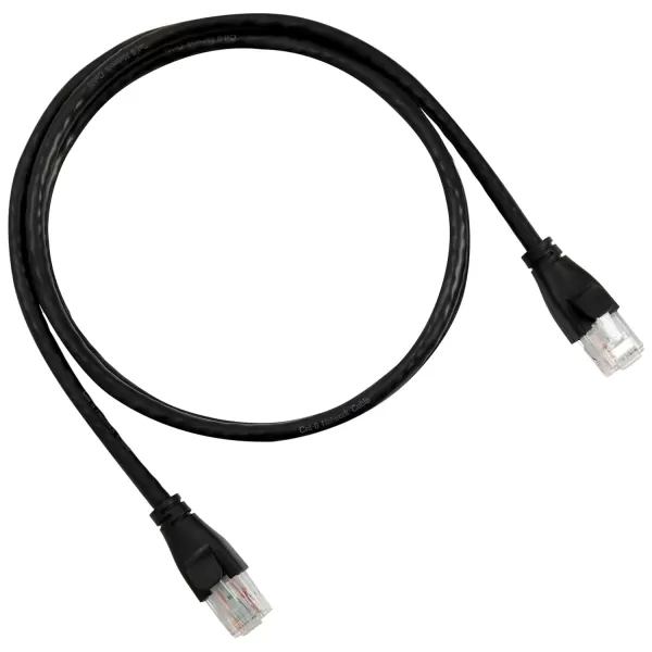 imageAmazon Basics RJ45 Cat6 Ethernet Network Cable for Fast Gaming 1Gbps Transfer Speed Durable GoldPlated Connectors 25 Foot 76 Meters Black3 Foot