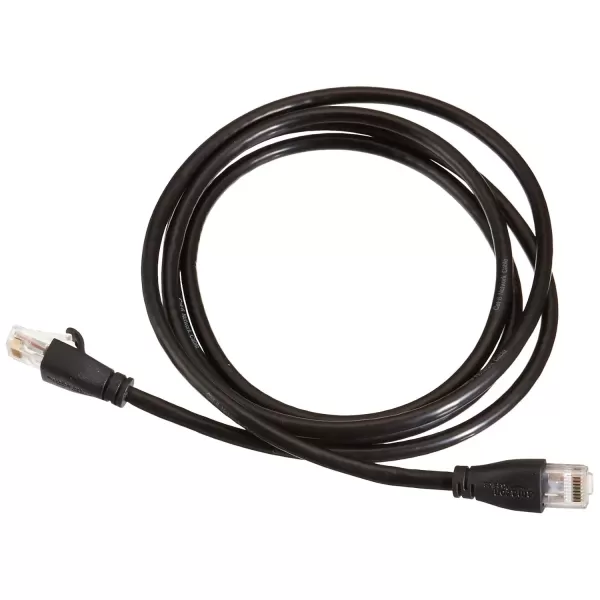 imageAmazon Basics RJ45 Cat6 Ethernet Network Cable for Fast Gaming 1Gbps Transfer Speed Durable GoldPlated Connectors 25 Foot 76 Meters Black5 Foot