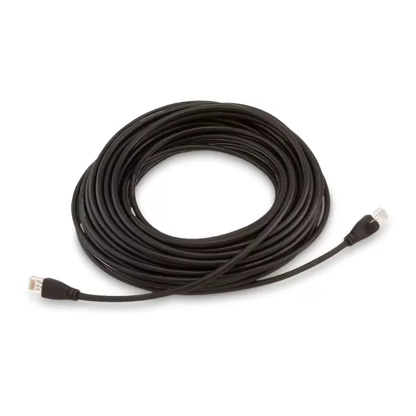 imageAmazon Basics RJ45 Cat6 Ethernet Network Cable for Fast Gaming 1Gbps Transfer Speed Durable GoldPlated Connectors 25 Foot 76 Meters Black50 Foot