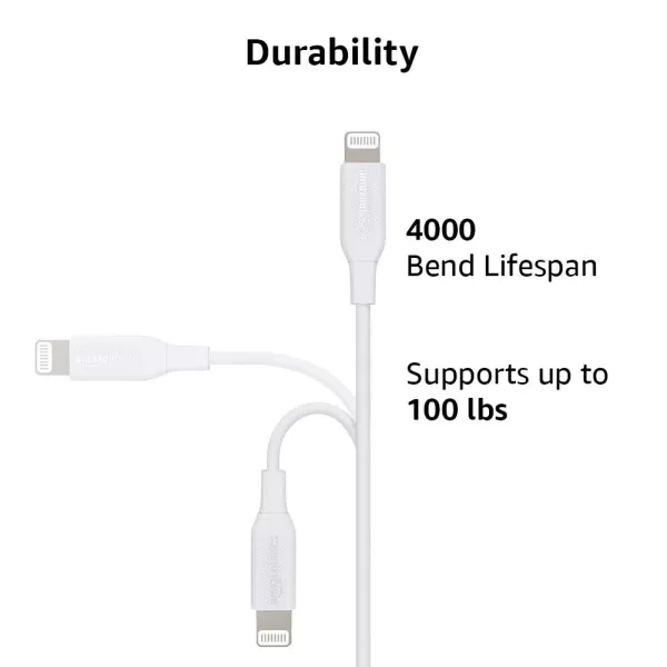 imageAmazon Basics USB20 Type C to Lightning Cable MFi Certified 6 Feet WhiteWhite