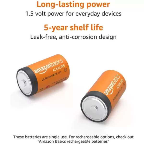 imageAmazon Basics 4Pack C Cell Alkaline AllPurpose Batteries 15 Volt 5Year Shelf Life