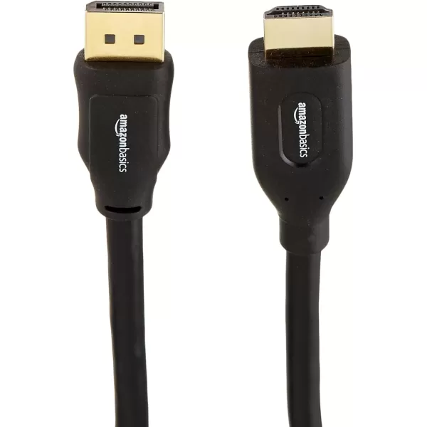 imageAmazon Basics DisplayPort to HDMI Display Cable UniDirectional 6 Foot  Case of 52 Black5Pack