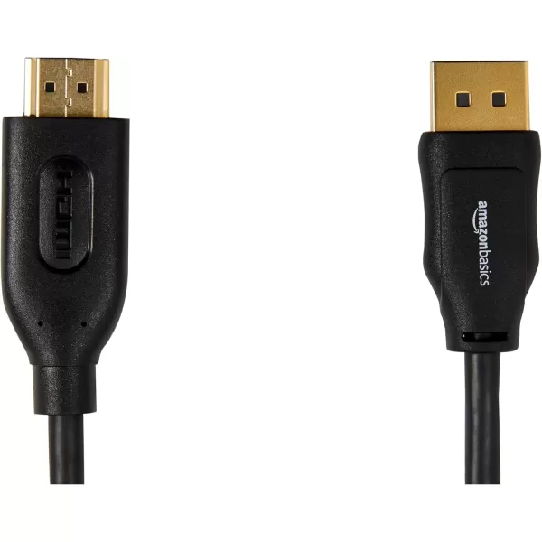 imageAmazon Basics DisplayPort to HDMI Display Cable UniDirectional 6 Foot  Case of 52 Black5Pack