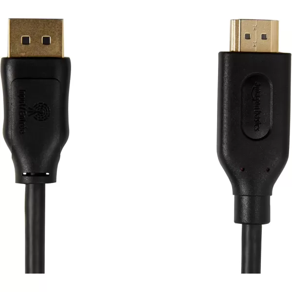 imageAmazon Basics DisplayPort to HDMI Display Cable UniDirectional 6 Foot  Case of 52 Black5Pack