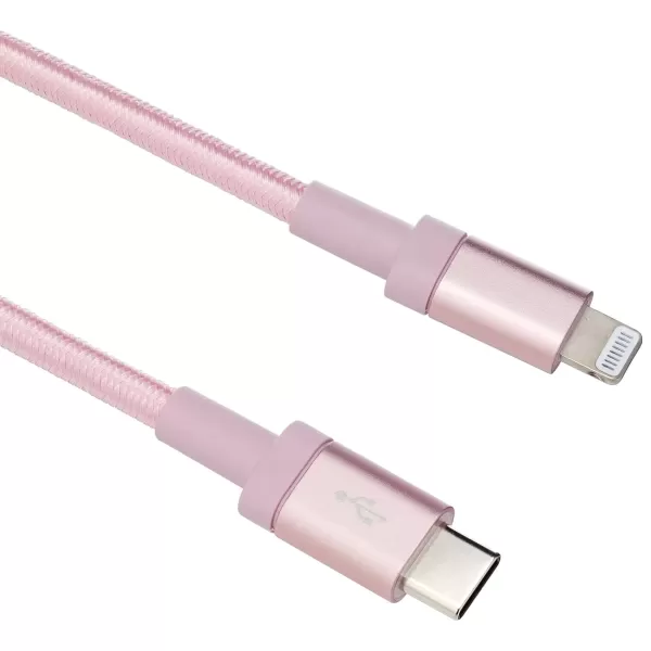 imageAmazon Basics Fast Charging USBC to Lightning iPhone Charger Cable Nylon Braided Cord MFi Certified Compatible Charger for Apple iPhone 14 13 12 11 X Xs Pro Pro Max Plus iPad 6 Foot Dark GrayRose Gold