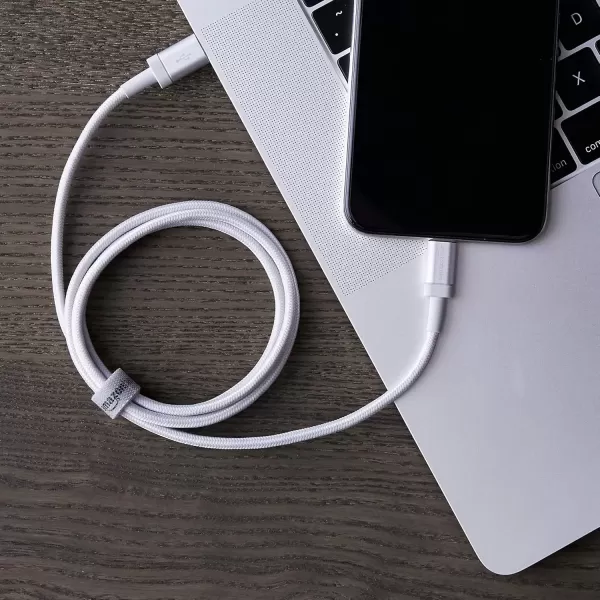imageAmazon Basics Fast Charging USBC to Lightning iPhone Charger Cable Nylon Braided Cord MFi Certified Compatible Charger for Apple iPhone 14 13 12 11 X Xs Pro Pro Max Plus iPad 6 Foot Dark GraySilver