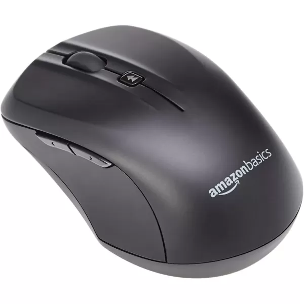 imageAmazon Basics FullSized Wireless Computer Keyboard and Mouse Combo QWERTY Layout 24 GHz USB Receiver Black Pack of 1