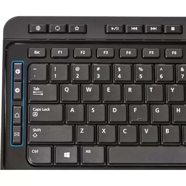 imageAmazon Basics FullSized Wireless Computer Keyboard and Mouse Combo QWERTY Layout 24 GHz USB Receiver Black Pack of 1