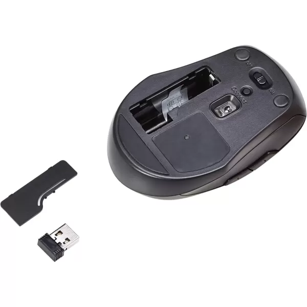 imageAmazon Basics FullSized Wireless Computer Keyboard and Mouse Combo QWERTY Layout 24 GHz USB Receiver Black Pack of 1