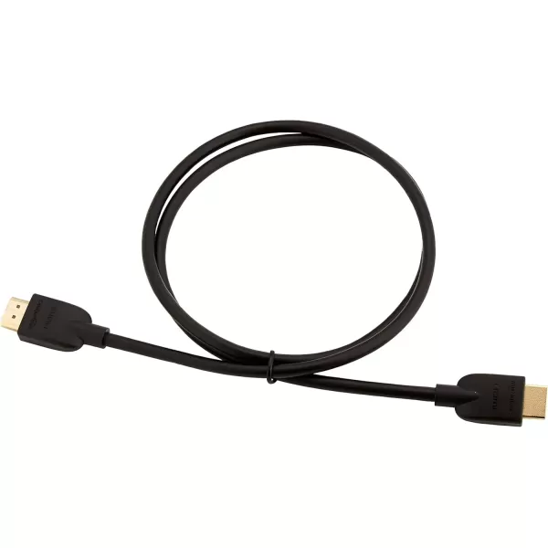 imageAmazon Basics HighSpeed 4K Ultra HD HDMI 20 CableCord 10 feet 1Pack Case of 52 18 Gbps 60 Hz 2160p 48 bit MaletoMale Ethernet Ready 3D Black3 Feet