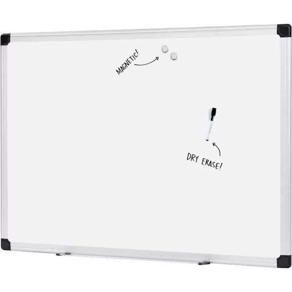 imageAmazon Basics Magnetic Dry Erase Whiteboard 36 x 24Inch Aluminum Frame SilverWhiteSilverWhite