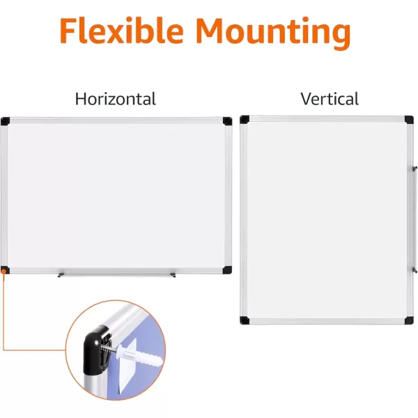 imageAmazon Basics Magnetic Dry Erase Whiteboard 36 x 24Inch Aluminum Frame SilverWhiteSilverWhite