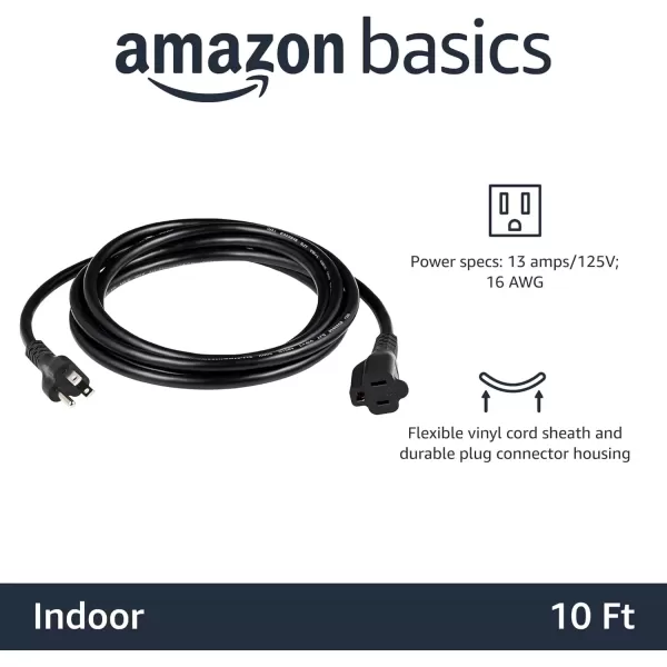 imageAmazon Basics Power Extension Cord 25 Feet 13 Amps 125V BlackBlack