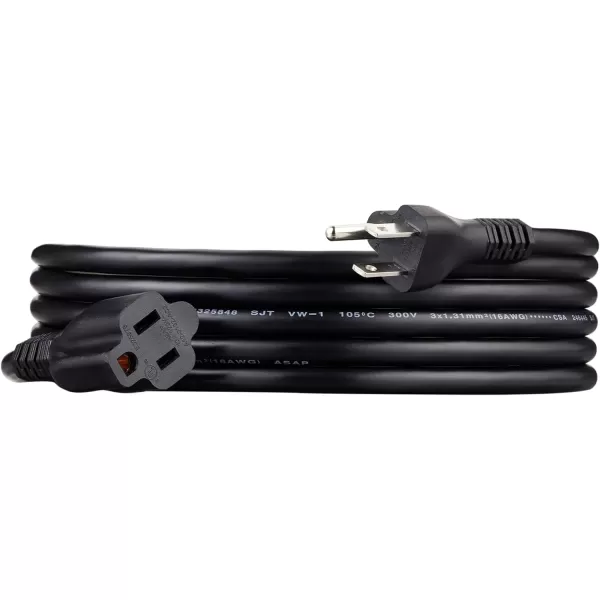 imageAmazon Basics Power Extension Cord 25 Feet 13 Amps 125V BlackBlack