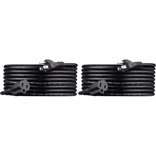 imageAmazon Basics Power Extension Cord 25 Feet 13 Amps 125V BlackBlack