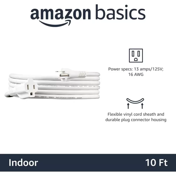 imageAmazon Basics Power Extension Cord 25 Feet 13 Amps 125V BlackWhite