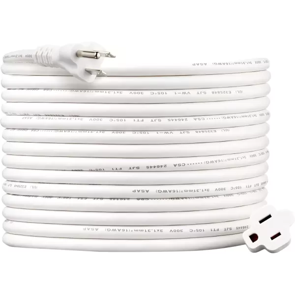 imageAmazon Basics Power Extension Cord 25 Feet 13 Amps 125V BlackWhite