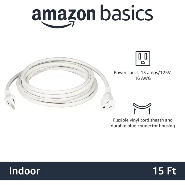 imageAmazon Basics Power Extension Cord 25 Feet 13 Amps 125V BlackWhite