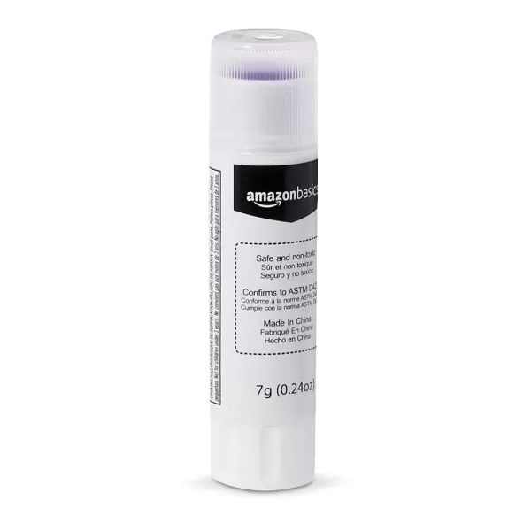 imageAmazon Basics Purple Washable School Glue Sticks Dries Clear 021oz Stick 2PackPurple