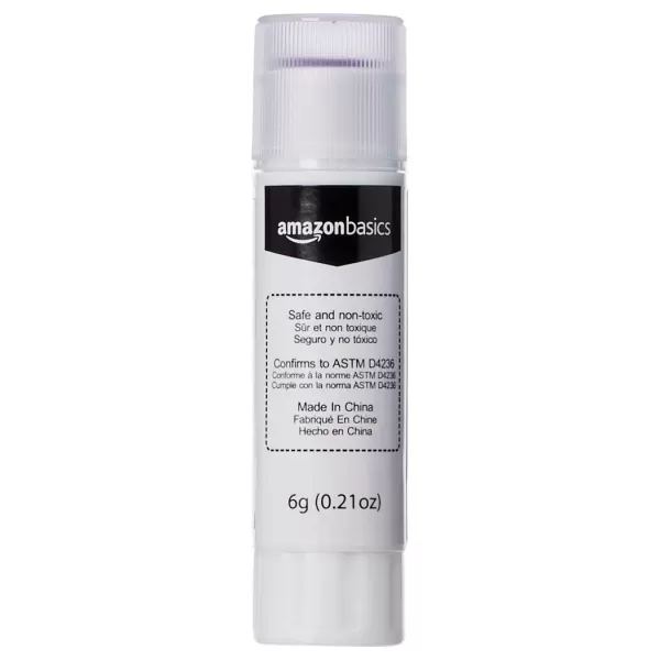 imageAmazon Basics Purple Washable School Glue Sticks Dries Clear 021oz Stick 2PackPurple